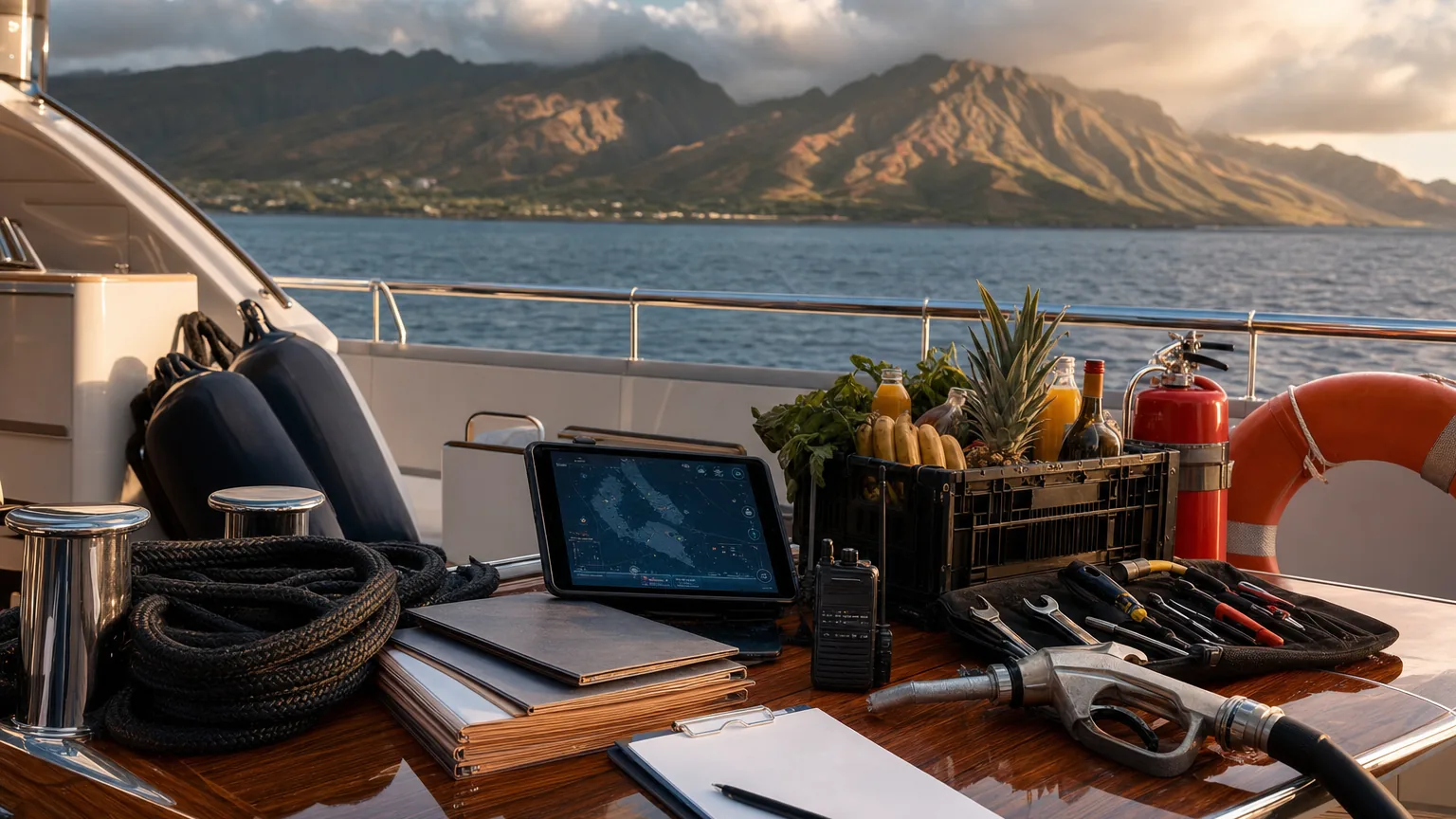 Maritime operations tools representing multiple yacht and ship agency services.