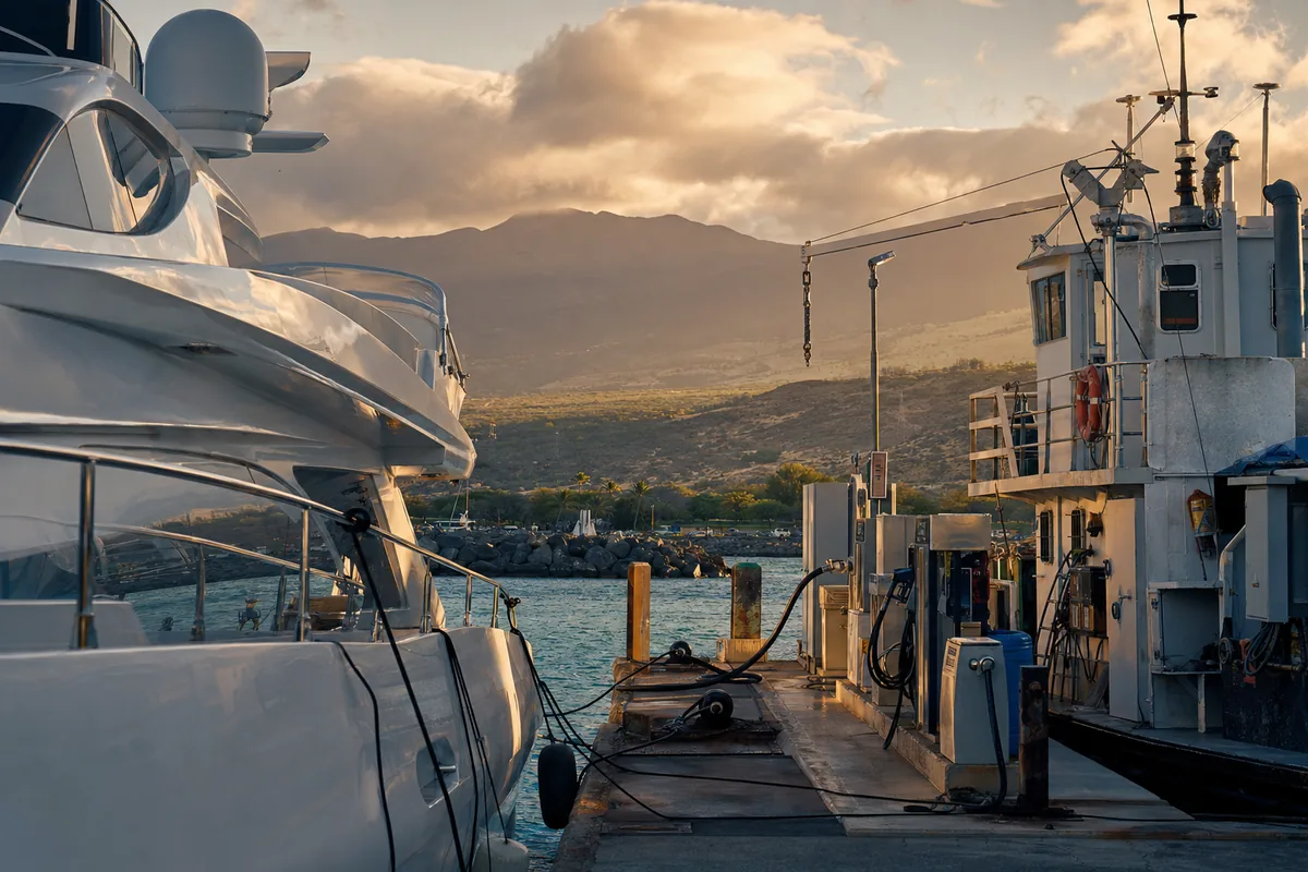 Deep-water harbor on northwest Hawaiʻi Island with fuel logistics.