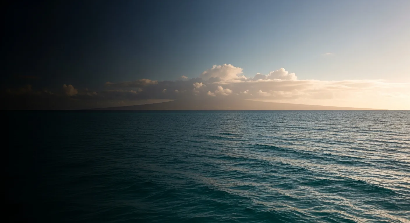 Looping ocean conditions and abstract weather interface reflection.